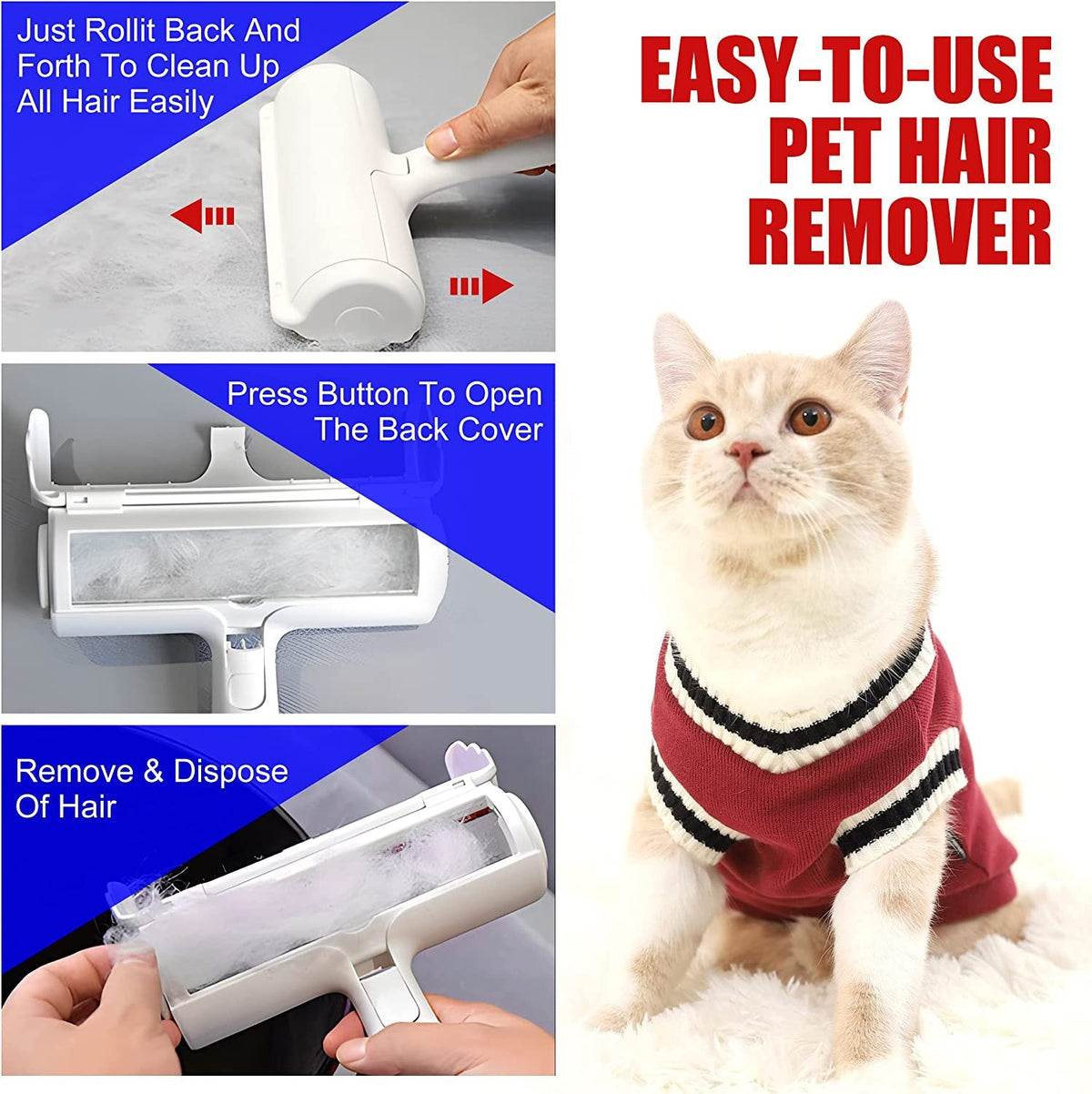 Pet Hair Picker Roller Hair Remover - GetAQ
